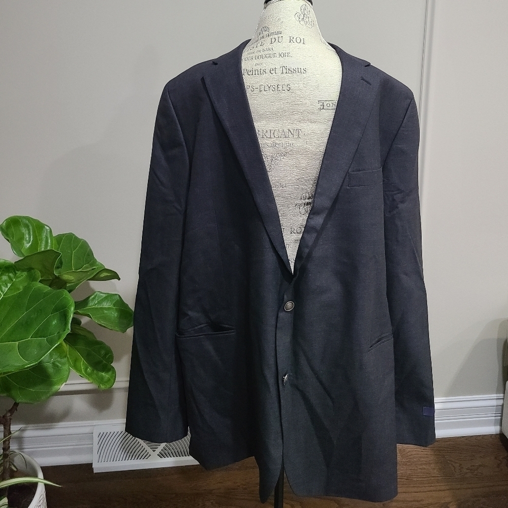NWT Stafford men's wool blazer size 50 XT charcoal color ( c9)